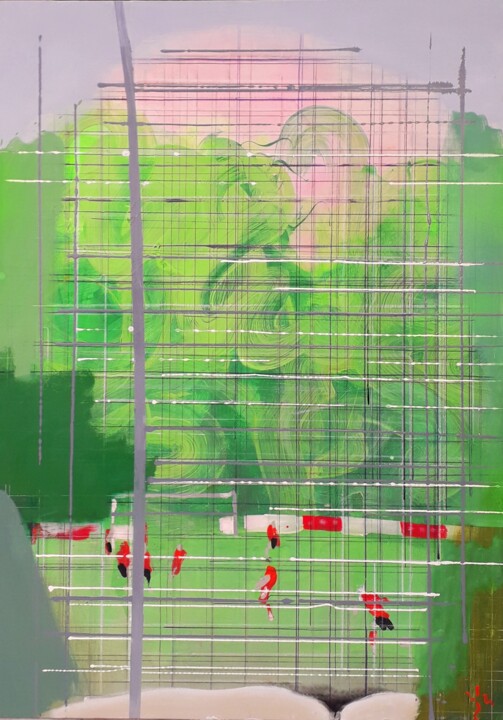 L'école de football 绘画, 55.1x39.4 in
