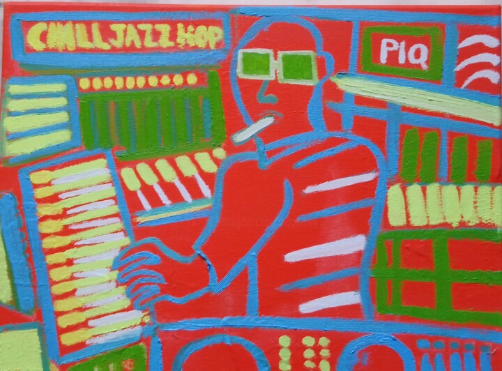 L0FI MIX HIP H0P JAZZ BEAT 绘画, 11.8x15.8 in