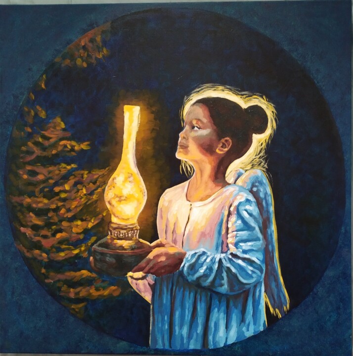 Angel of good dreams-1 绘画, 23.6x23.6 in