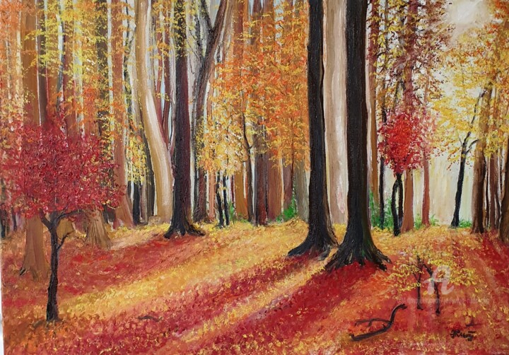 Die verliebten Farben des Herbstes (zweite Auflage) 绘画, 19.7x27.6 in