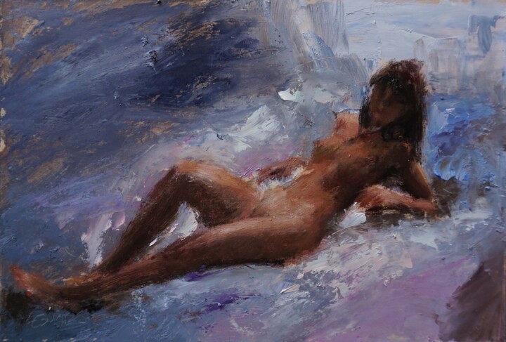 contre jour 21 绘画, 10.6x15.8 in