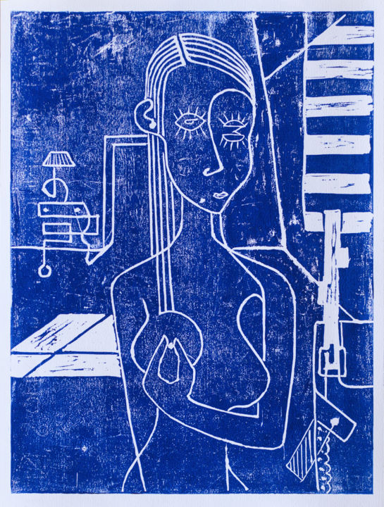 Valentine bleu 印花与版画, 12.6x9.5 in