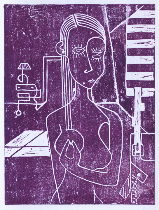 Valentine violet 印花与版画, 12.6x9.5 in