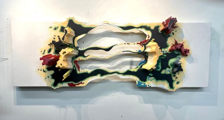 Painting titled "Strechey yen" by Ken Overman, Original Artwork, Acrylic