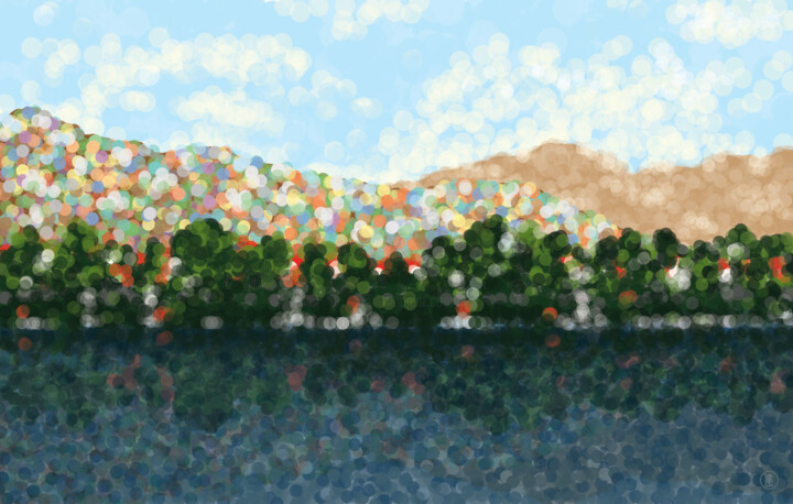 「Landscape」というタイトルのデジタルアーツ Vai Chi Leongによって, オリジナルのアートワーク, デジタル絵画