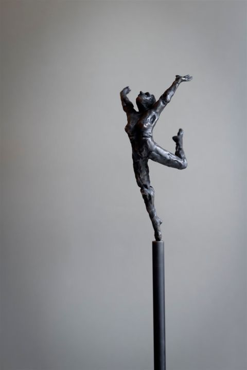 雕塑 标题为“Performance” 由Jacques Vanroose, 原创艺术品, 青铜