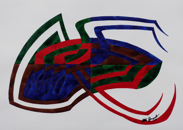 Ohne Titel 110 绘画, 19.7x27.6 in