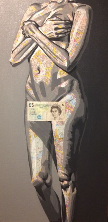 Claudine, 1972 拼贴, 31.5x15.8 in
