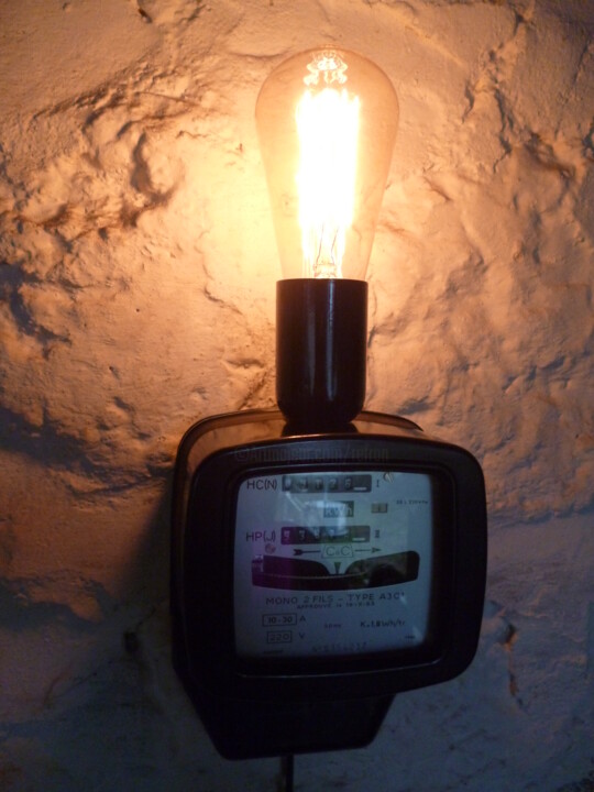 LAMPE APPLIQUE - COMPTEUR - Design, 14.2x5.5 in