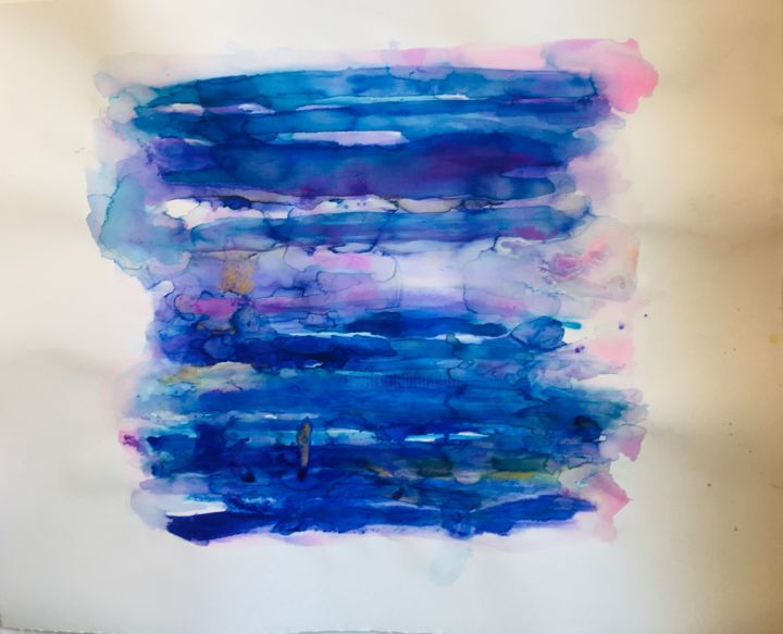 Painting titled "Hommage" by Hélène Galante, Original Artwork, Ink