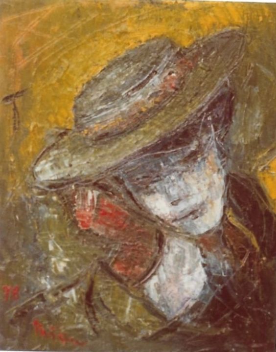 Che bel capellino 绘画, 19.7x15.8 in