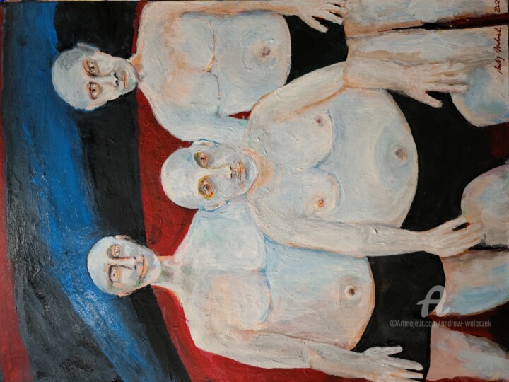 Oligarchs at the prorub 绘画, 40x30 in