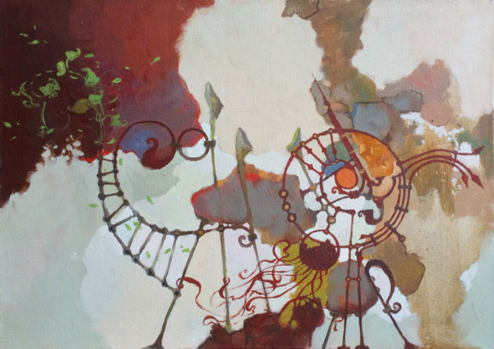 Painting titled "Structural changes." by Denis Bely, Original Artwork, Oil