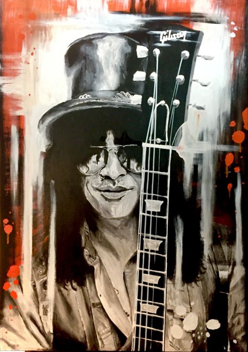Ζωγραφική με τίτλο "Slash" από Jan Poncelet, Αυθεντικά έργα τέχνης, Ακρυλικό