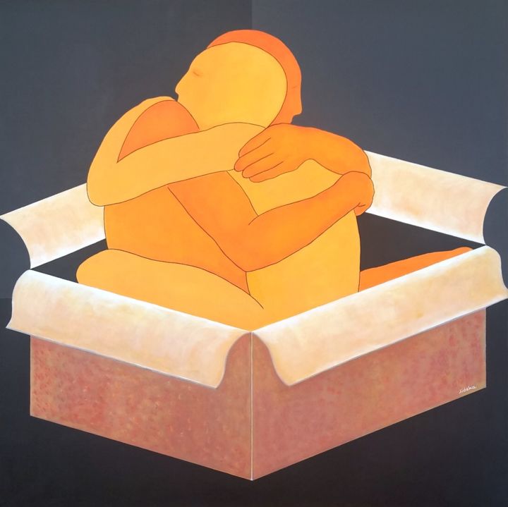 Amour universel 绘画, 35.4x35.4 in