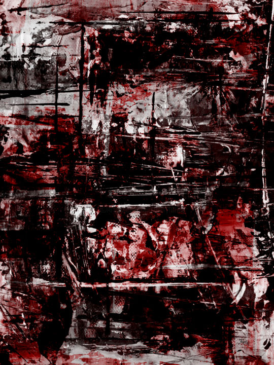 Digital Arts titled "Broken for Our Iniq…" by Barry Farley Visual Arts, Original Artwork, Digital Painting Mounted on Other…