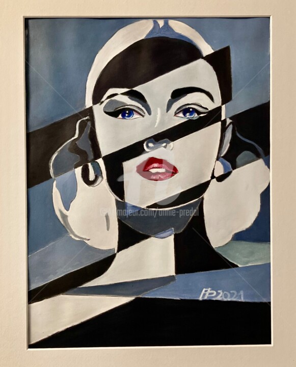 Peinture intitulée "Destructuration" par Annie Predal, Œuvre d'art originale, Huile