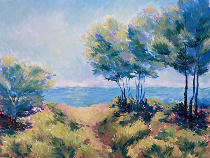 Malerei mit dem Titel "After Claude Monet’…" von Iryna Nuhimovich, Original-Kunstwerk, Öl Auf Keilrahmen aus Holz montiert