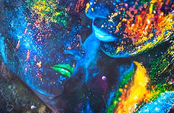 Guardian Angels 绘画, 35.4x53.2 in