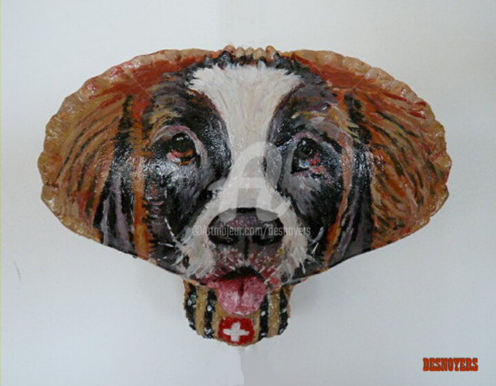 Peinture intitulée "St Bernard" par Desnoyers, Œuvre d'art originale, Acrylique