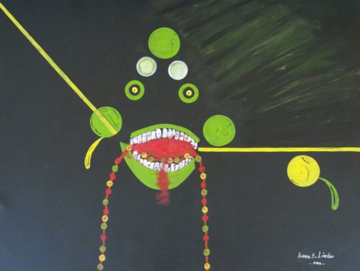 Clown de l'horreur III 绘画, 11.8x15.8 in