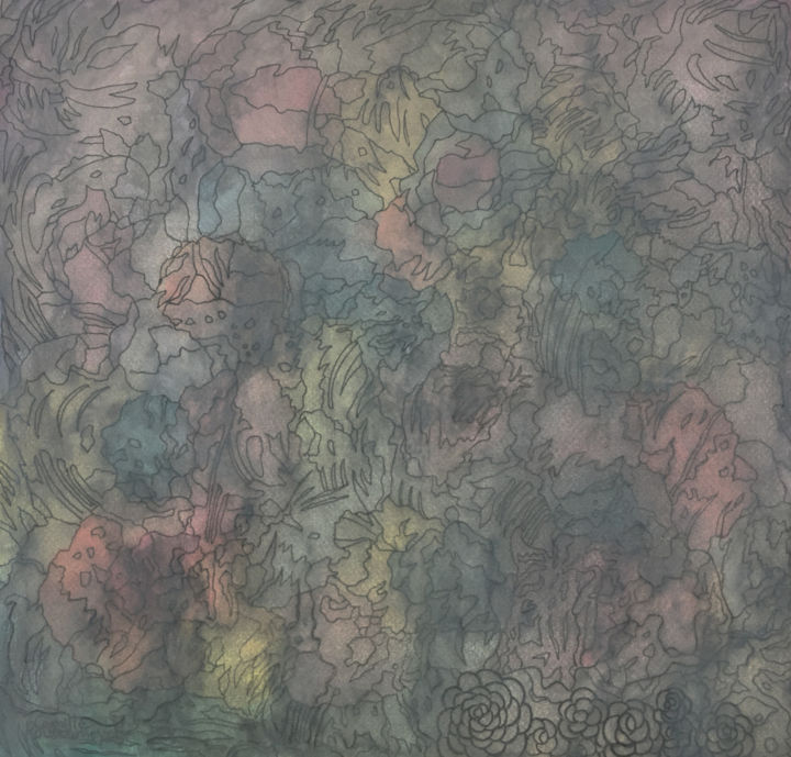 Fonds marins 图画, 13x13.6 in
