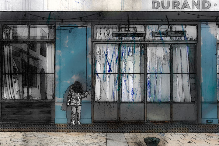 "Café fermé-jeux d'e…" başlıklı Fotoğraf Jean-Christophe Mandelli tarafından, Orijinal sanat, Işık Boyama