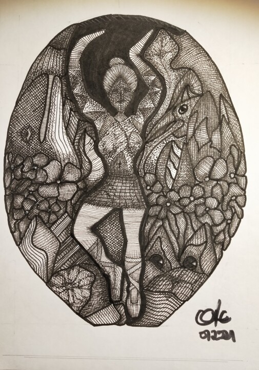 WILD DANCER 图画, 11.8x8.3 in