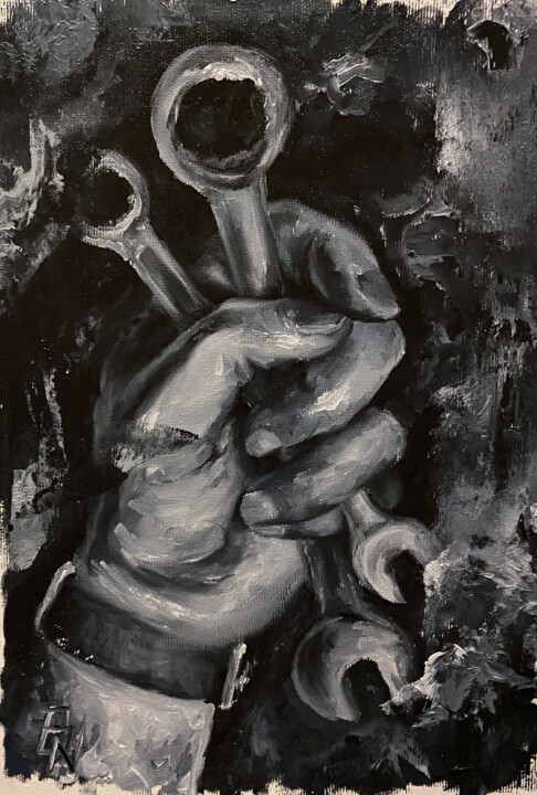 Mecanique 绘画, 11.8x7.9 in