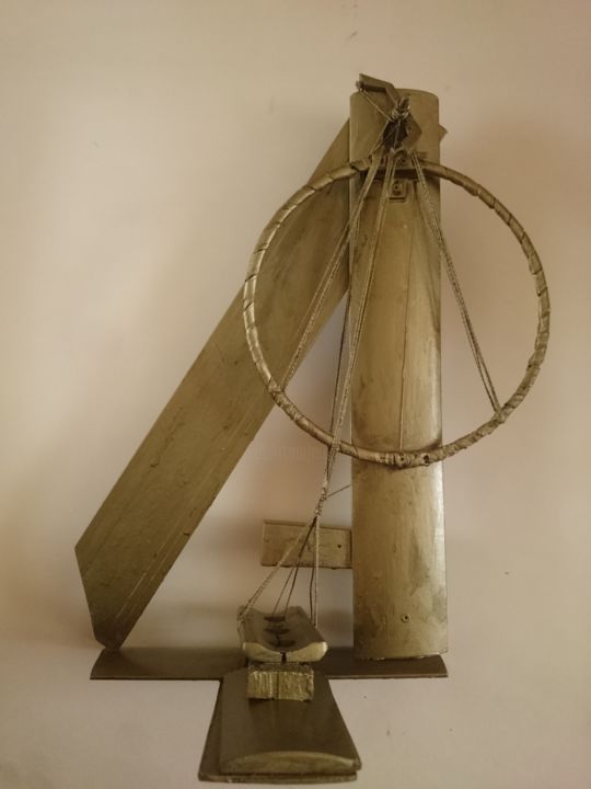 Sculpture titled "Конструктиктонъ 003…" by Alexey Nickolay, Original Artwork, Bronze