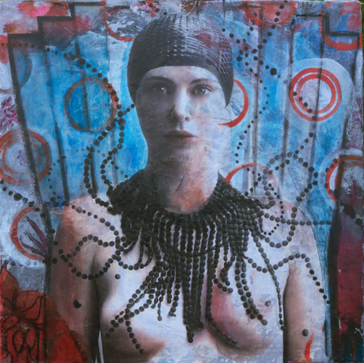 "JULIA" başlıklı Kolaj Patricia Frida tarafından, Orijinal sanat, Kolaj