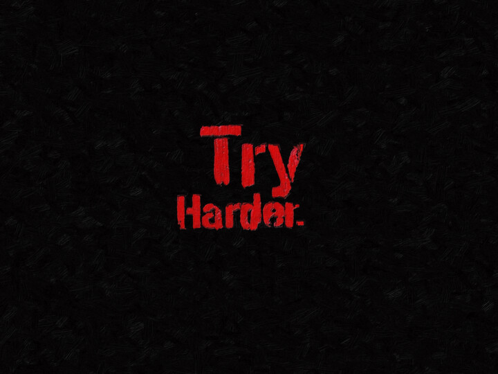 Rubino Try Harder 绘画, 9x12 in
