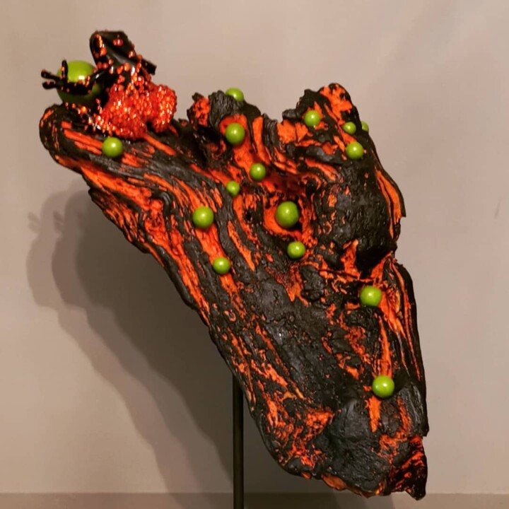 Froschkönig auf Speck und Bohnen 雕塑, 20.5x14.2 in