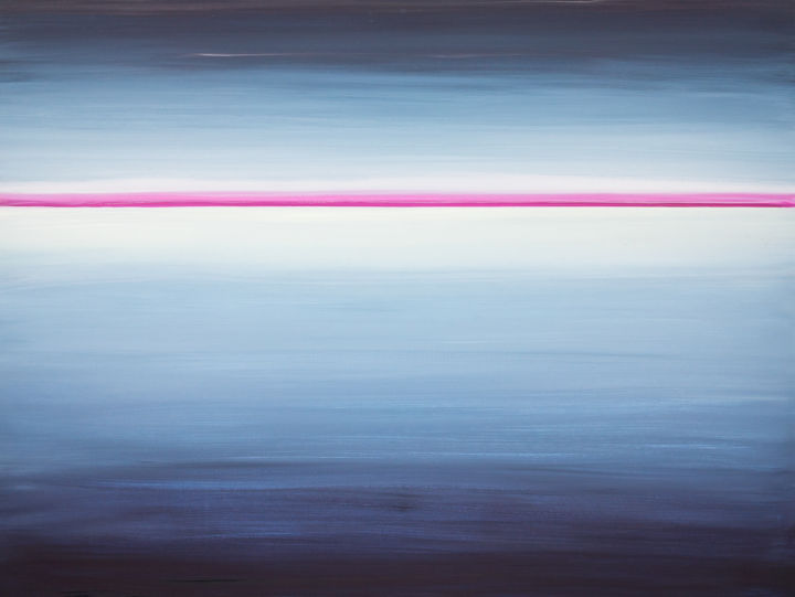 Malerei mit dem Titel "Licht am Horizont *…" von Jutta Blühberger, Original-Kunstwerk, Gouache