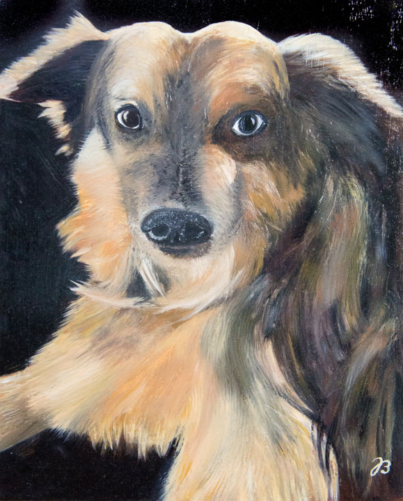 Hundeportrait * Dog Portrait 绘画, 19.7x15.8 in