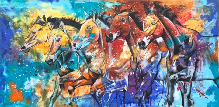 Excursion 绘画, 31.5x63 in