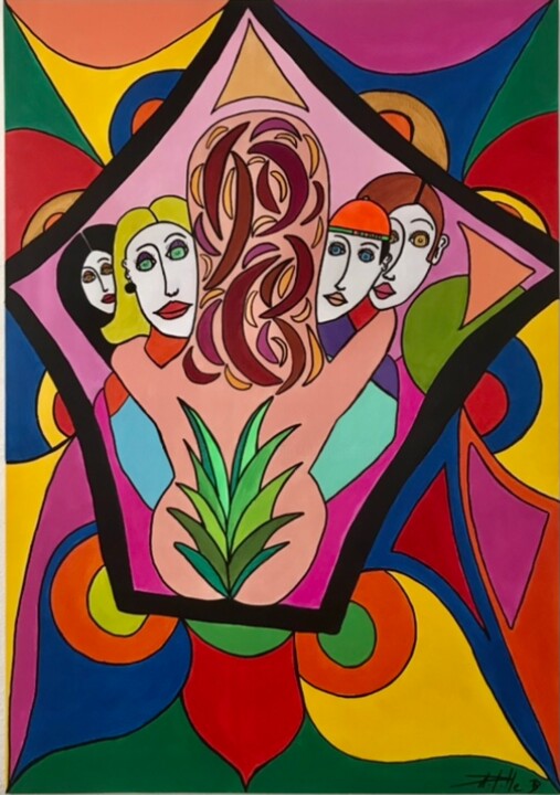 Peinture intitulée "La Mamma" par Philippe Seigle, Œuvre d'art originale, Acrylique