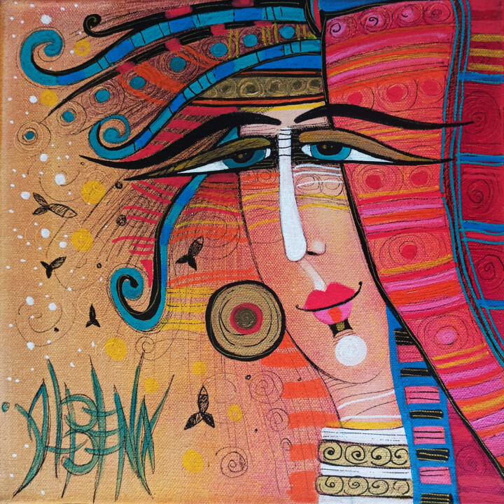Peinture intitulée "Rêverie" par Albena Vatcheva, Œuvre d'art originale, Huile Monté sur Châssis en bois