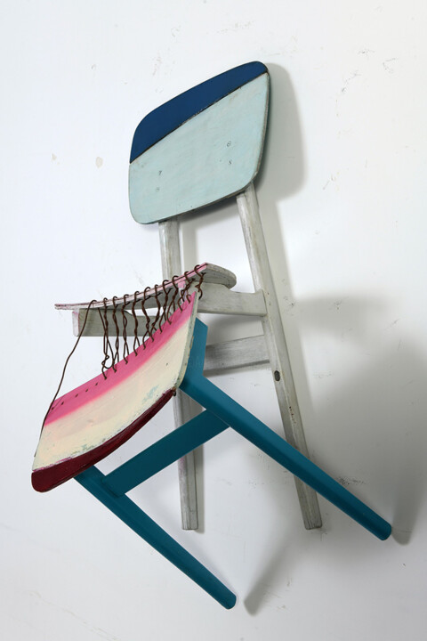 Sculpture titled "Corner turned" by Moti Bazak, Original Artwork, Wood