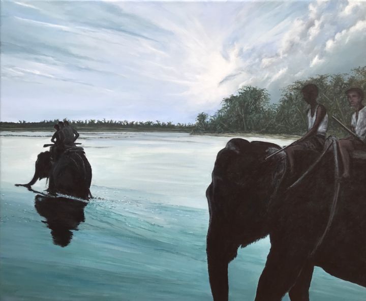 The patrol 绘画, 21.3x25.6 in