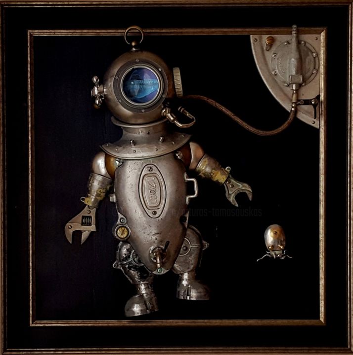 Diver 雕塑, 28.7x28.7 in