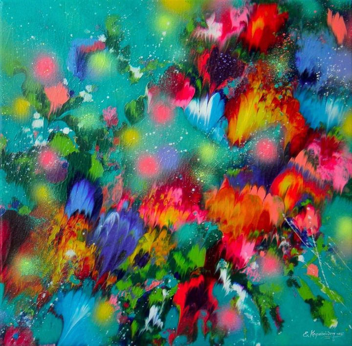 Flowers of Emerald Lake 绘画, 27.4x28 in