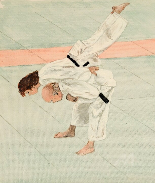 Judo 绘画, 7.9x7.1 in