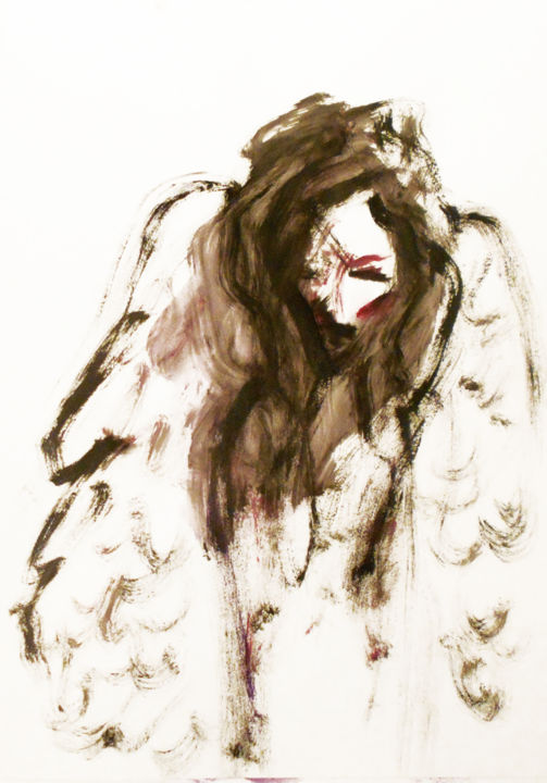 Angel #13 绘画, 15.8x11.8 in