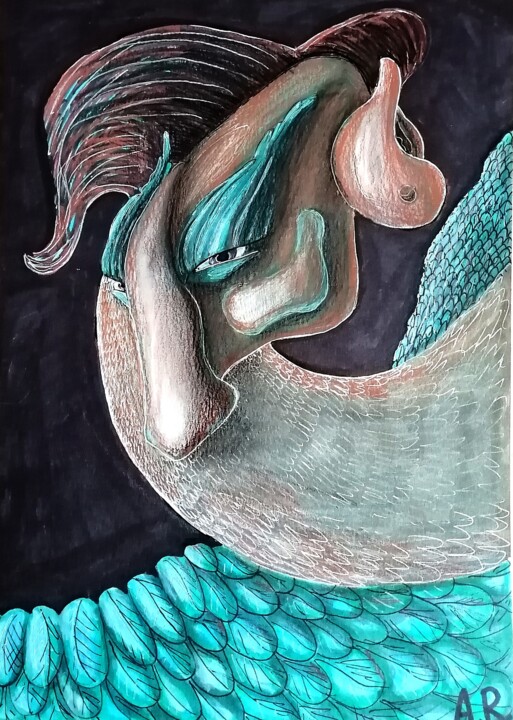 The Birdwoman 图画, 11.7x8.3 in