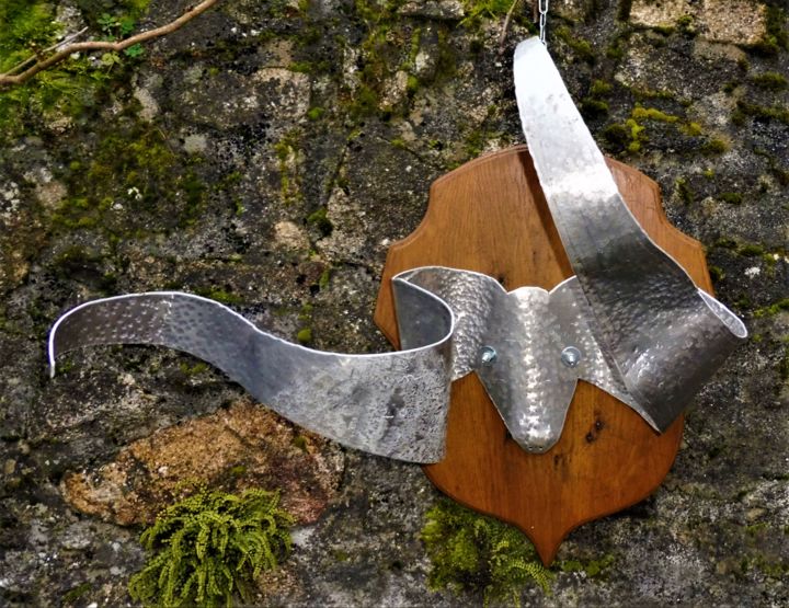 Sculpture intitulée "TROPHEE DE MOUFLON" par Servin, Œuvre d'art originale, Aluminium