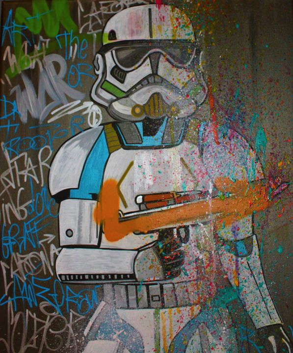 Stormtrooper 绘画, 21.7x18.1 in