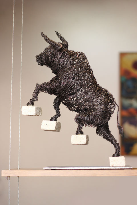 Evolution (47x35x14 3.7kg iron, perlite) 雕塑, 18.5x13.8 in