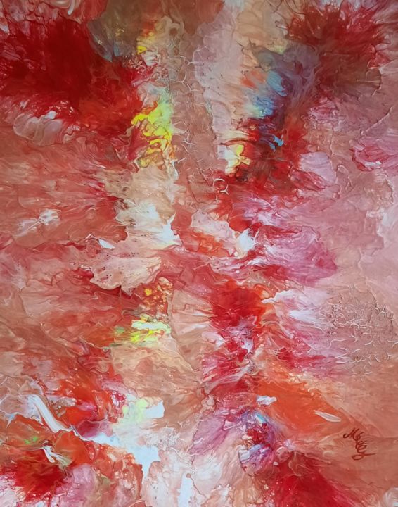 Painting titled "La Renaissance" by Grotenclaes-Mergiotti Marie-Claire, Original Artwork, Acrylic