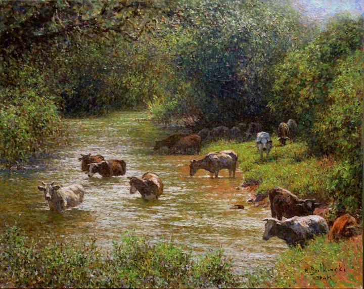 River Time 绘画, 24x30 in